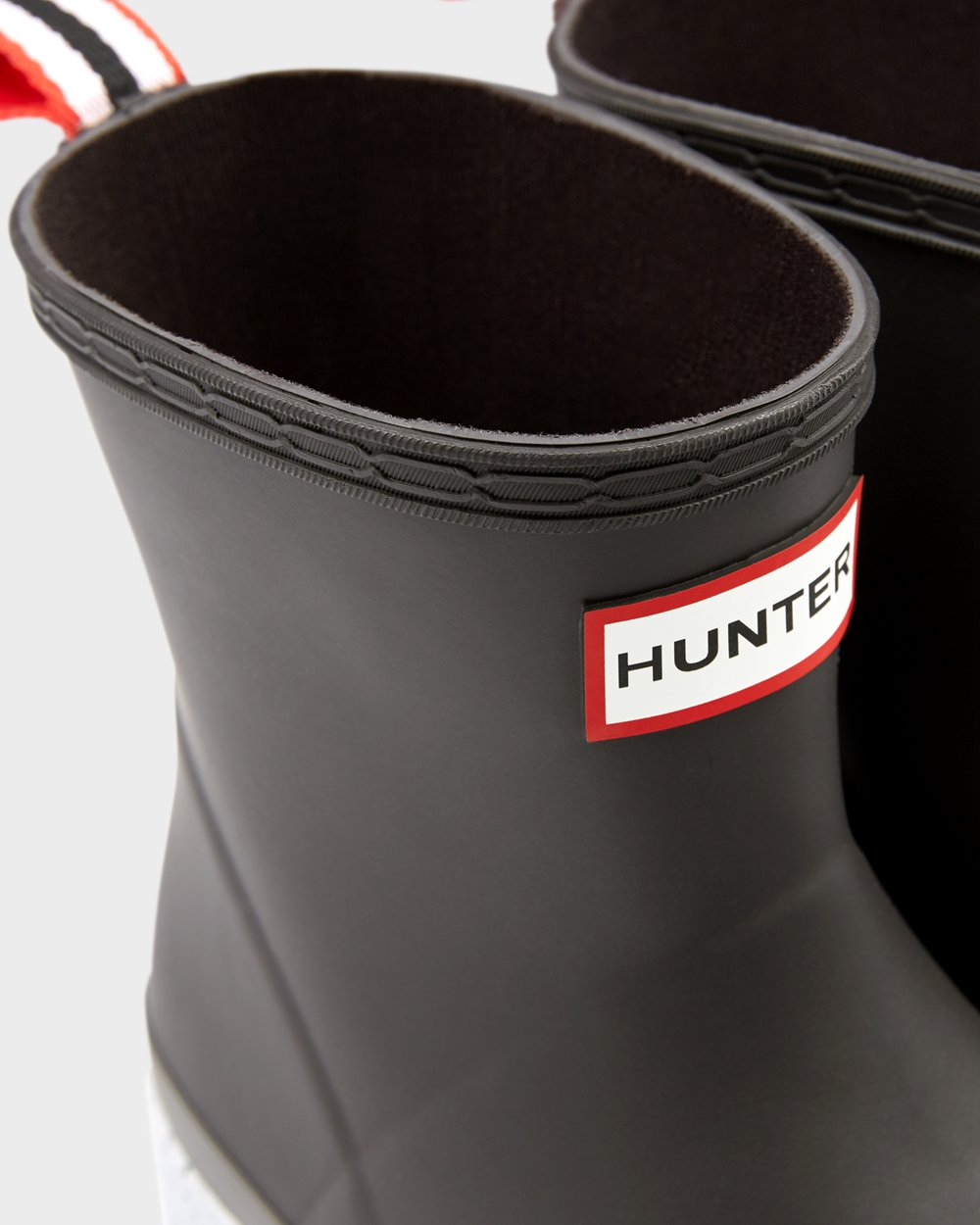 Play Botas Hunter Mujer - Original Short Speckle Rain - Negros/Grises - UVMKOXN-25